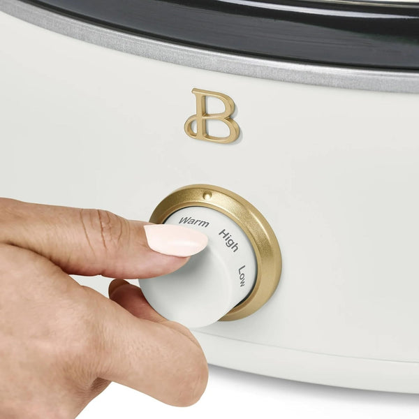 2.5 Quart Dip Warmer Slow Cooker, Mini Crock Pot for Cheese Fondue Sauces and Appetizers, Compact Electric Cooker with Low High Warm Settings (White Icing)4