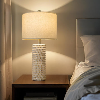 24" Farmhouse Ceramic Table Lamps Set of 2 for Bedroom Living Room7