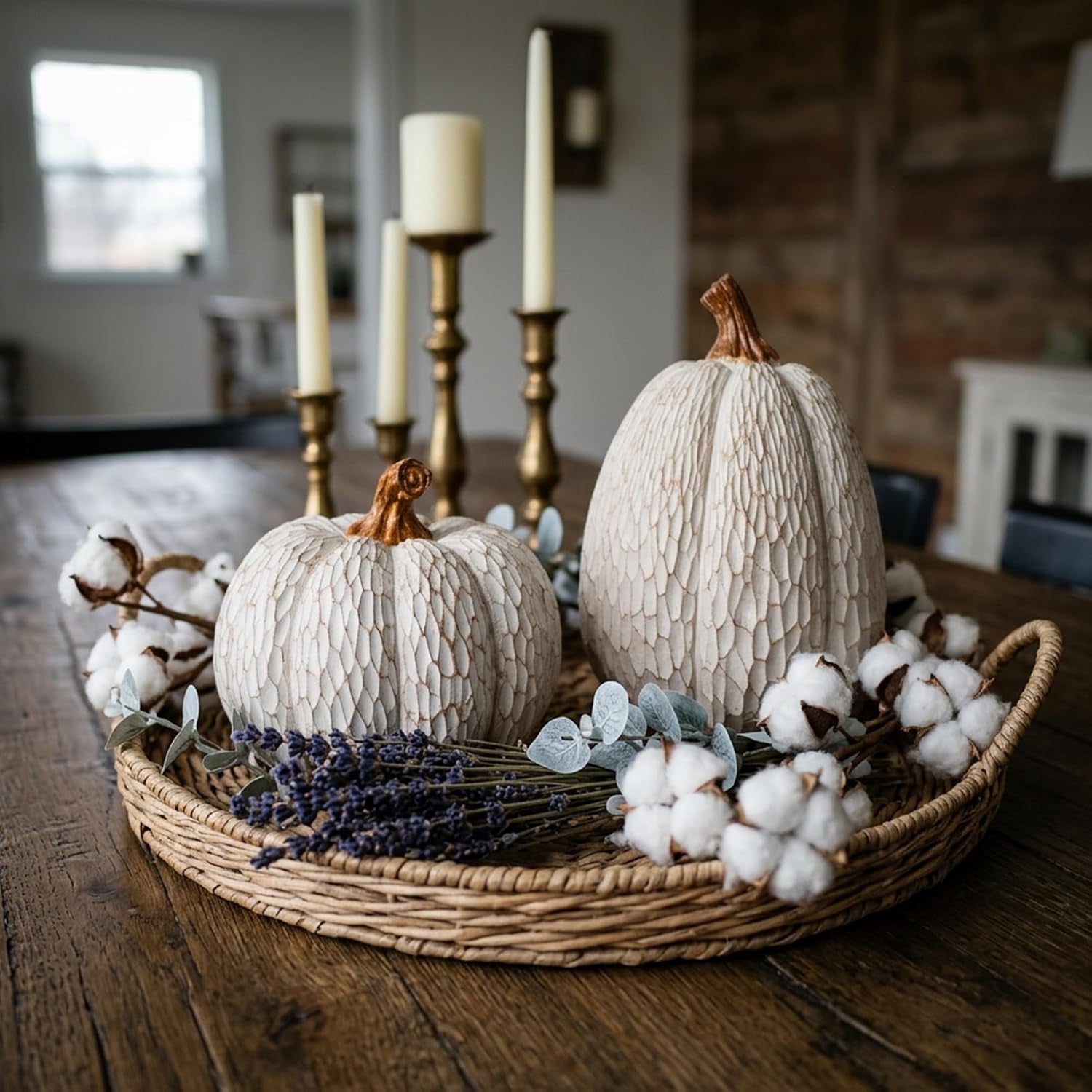 fall-pumpkin-decor-set-of-2-resin-pumpkins-thanksgiving-decor-elegant-textured-white-pumpkins-fall-decor-accent-for-thanksgiving-table-centerpiece-mantel-shelf-and-autumn-home-decor
