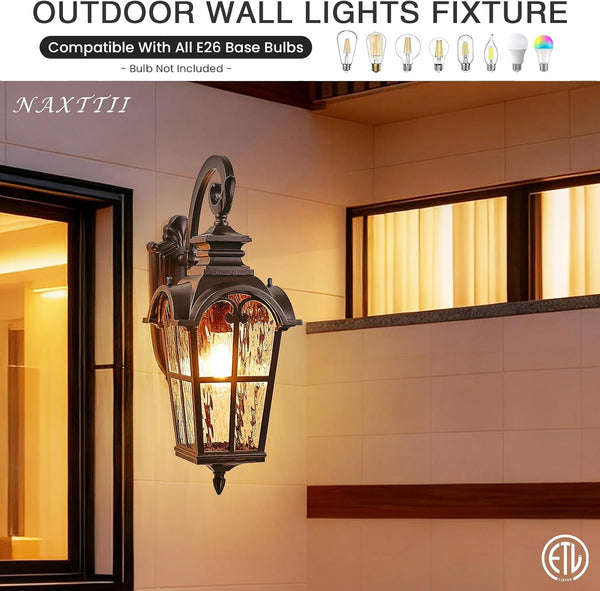 Exterior Lighting Fixtures, ORB Finish Large Outdoor Wall Lights7