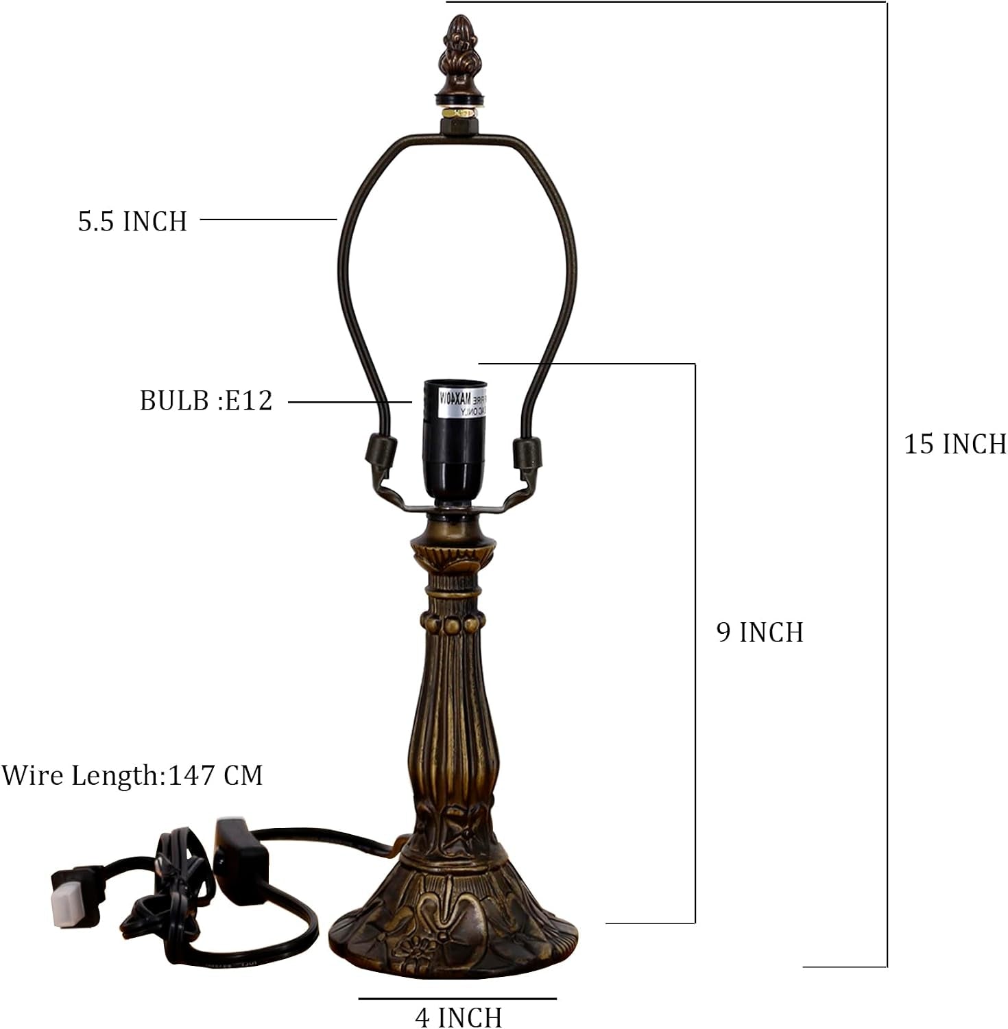 table-lamp-base-replacement-onlyb-4-h-15-inch-fit-for-6-8-10-inch-tiffany-style-stained-glass-lampshade-dark-bronze-finish-resin-push-switch-on-cord