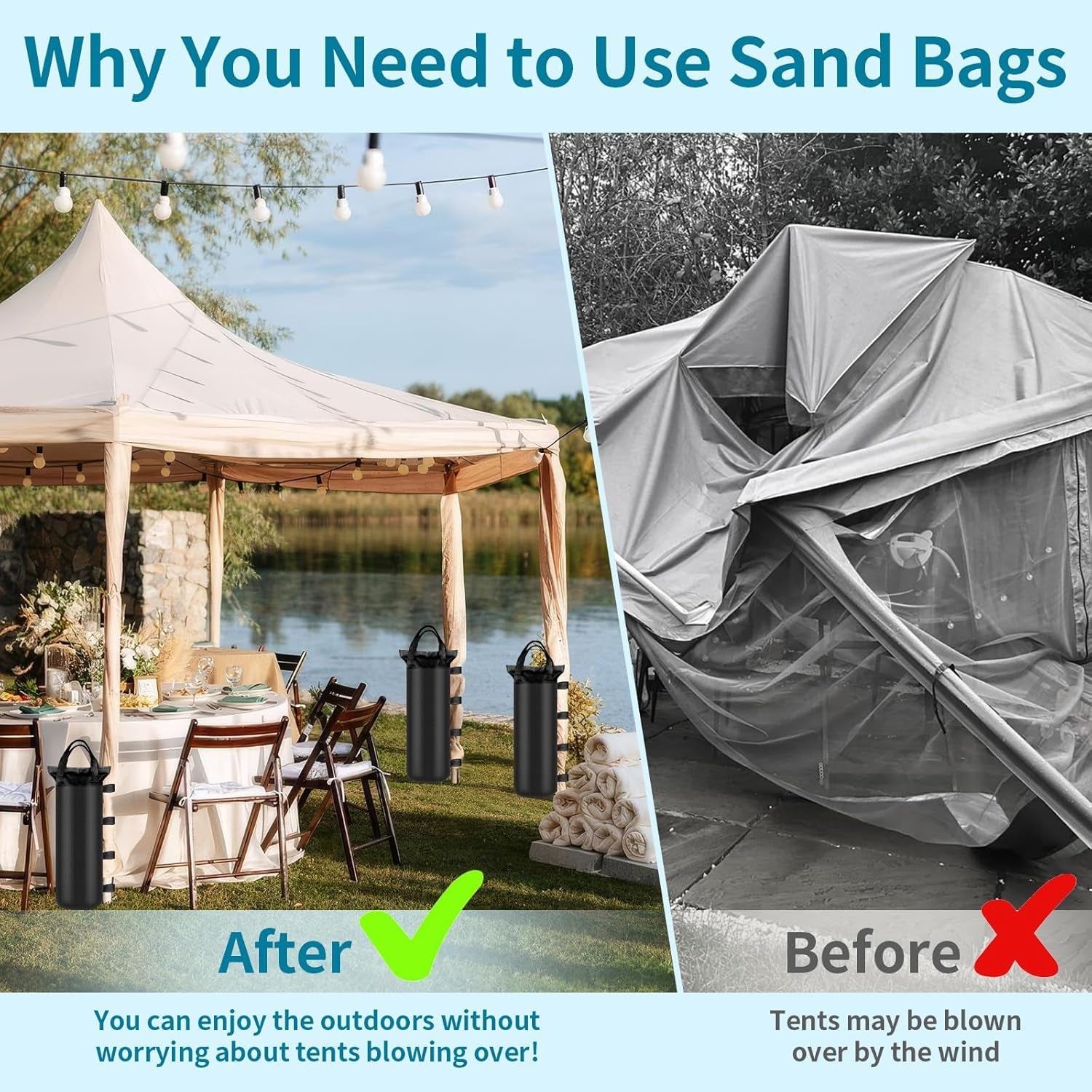 4-pack-sand-bags-6x20-inch-heavy-duty-for-canopy-tent-weights-holds-26-lbs-each-800d-oxford-cloth-with-waterproof-coating-and-hook-and-loop-straps