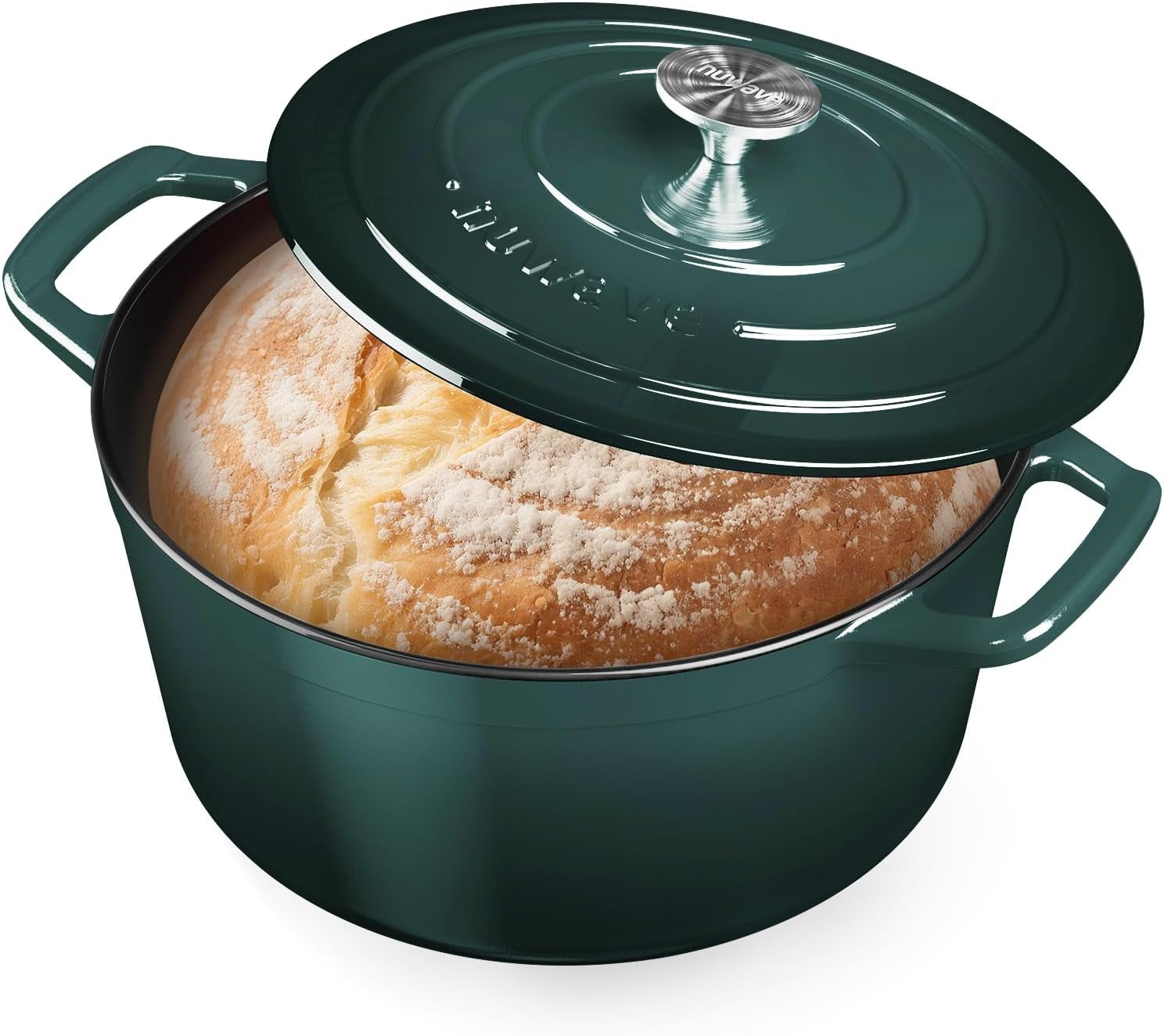 6-qt-pfas-free-enamel-cast-iron-dutch-oven-pot-with-lid-pine-forest-7-layer-black-enamel-sourdough-bread-soups-chili-slow-cooking-rust-resistant-lid-rim-all-cooktops-oven-safe-500-f