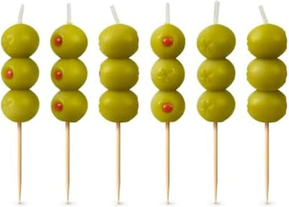 Genuine Fred Cocktail Party Martini Olive Birthday Candles, Set of 71