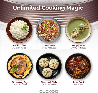 CUCKOO Electric Pressure Cooker 5QT, Versatile Slow Cooker with 10 Menu Options, High Pressure Food Steamer for Cooking, Instant Multicooker with Stainless Steel Non-Stick Inner Pot (CMC-QSB501S) | 10 Menu Options, Slow Cook and Steam, Nonstick Inner Pot, High Pressure Cooking, Versatile Food Steamer5