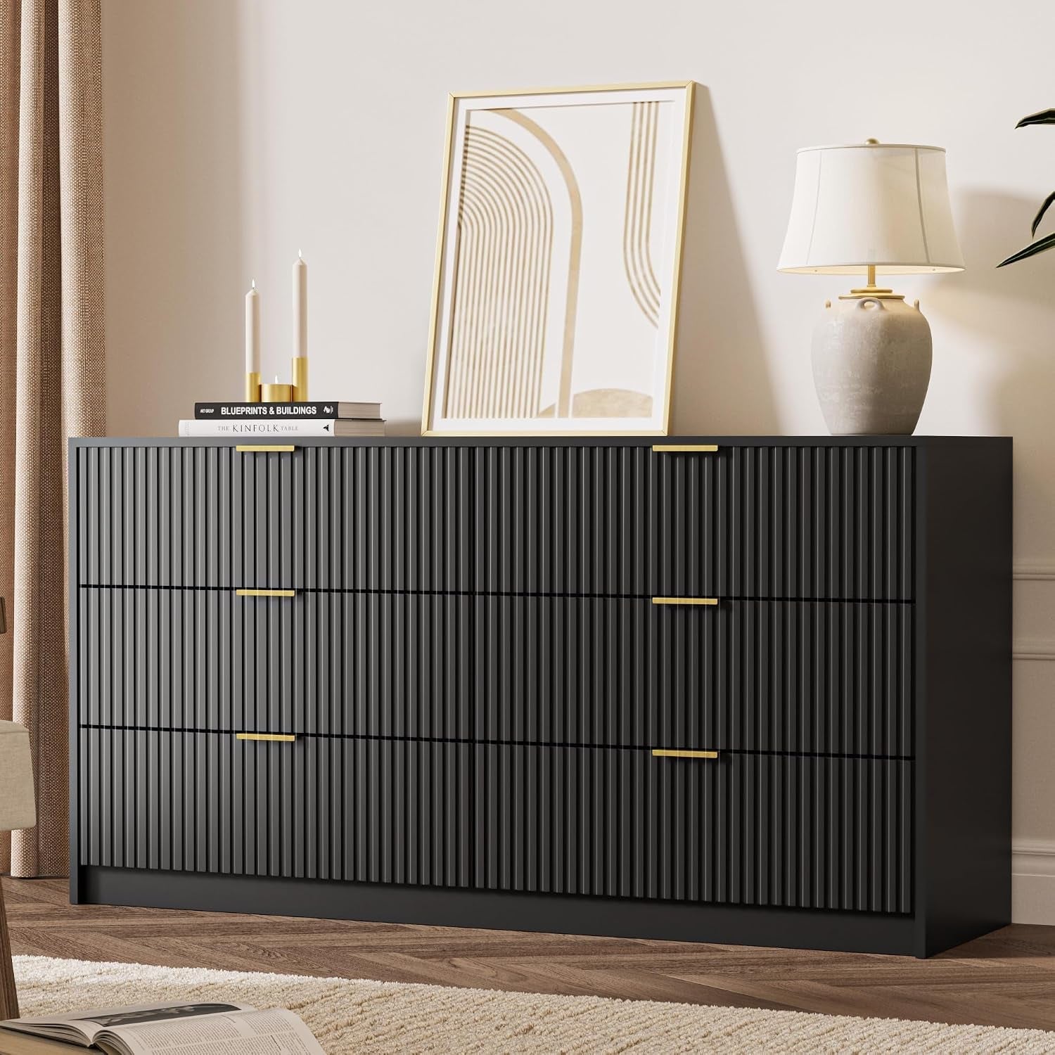 black-6-drawer-dresser-for-bedroom-55-wide-modern-chest-of-drawers-with-gold-metal-handles-fluted-wood-tv-stand-for-living-room-hallway