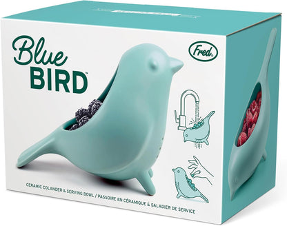 Genuine Fred BLUE BIRD Ceramic Colander, Charming, Unique Design, Berry Colander, Fun Kitchen Gadget9