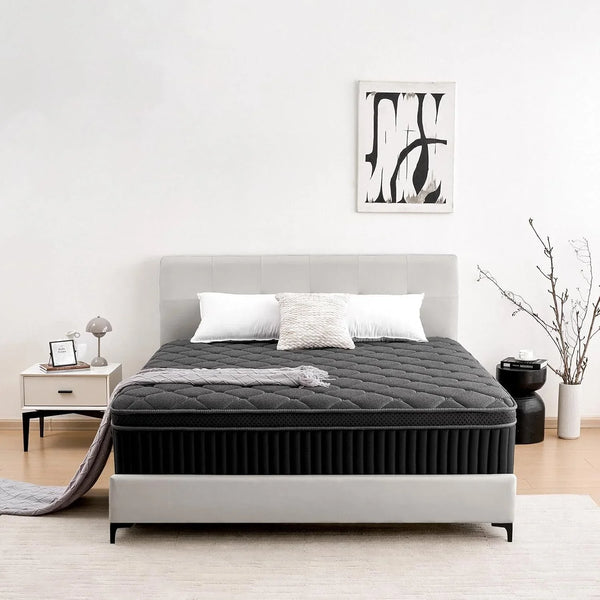 Queen Mattress, 12 Inch Hybrid Queen Size Mattress in a Box, Soft and Breathable Fabric, Medium Firm, Low Motion Transfer, Strong Edge Support9