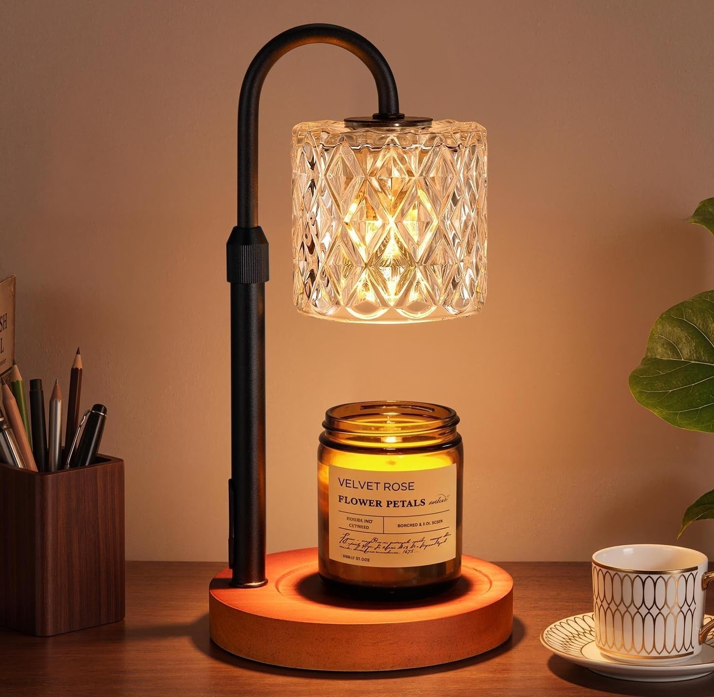 walnut-candle-warmer-lamp-with-timer-birthday-gifts-for-women-room-decor