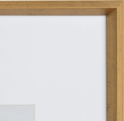 Calter Modern Wall Picture Frame Set, Gold 16X20 Matted to 8X10, Pack of 35