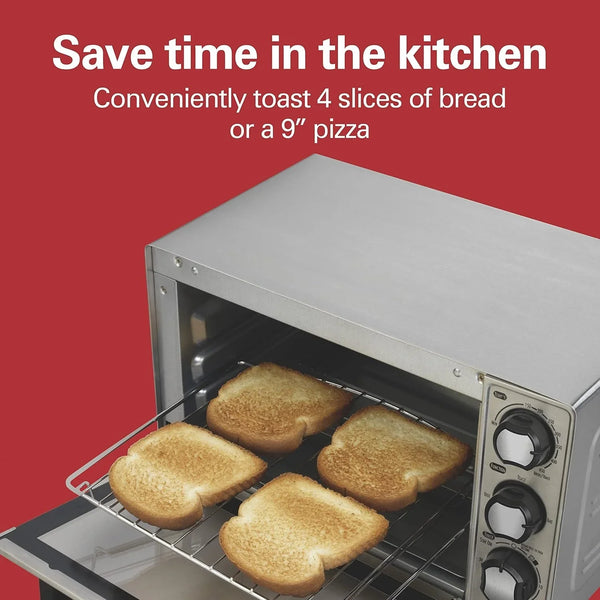 4-Slice Toaster Oven & 1.7L Glass Electric Kettle W/Auto Shutoff, Boil Dry Protection3