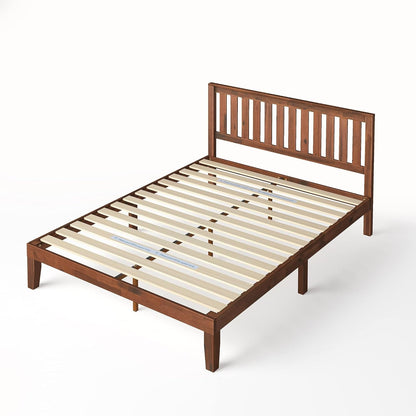 Vivek Wood Platform Bed Frame with Headboard, Easy Assembly, Queen11