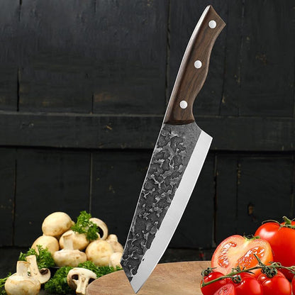 Meat Cleaver,Cleaver Knife 7 Inch Forged Butcher Kitchen Knife Stainless Steel Meat Cleaver Chef Fish Vegetables Slicing Cooking Knife with Sheath (Color : Knife Only)1