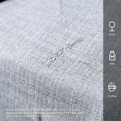 Gray Tablecloth Rectangle 55X71 Inch Waterproof Wipeable5