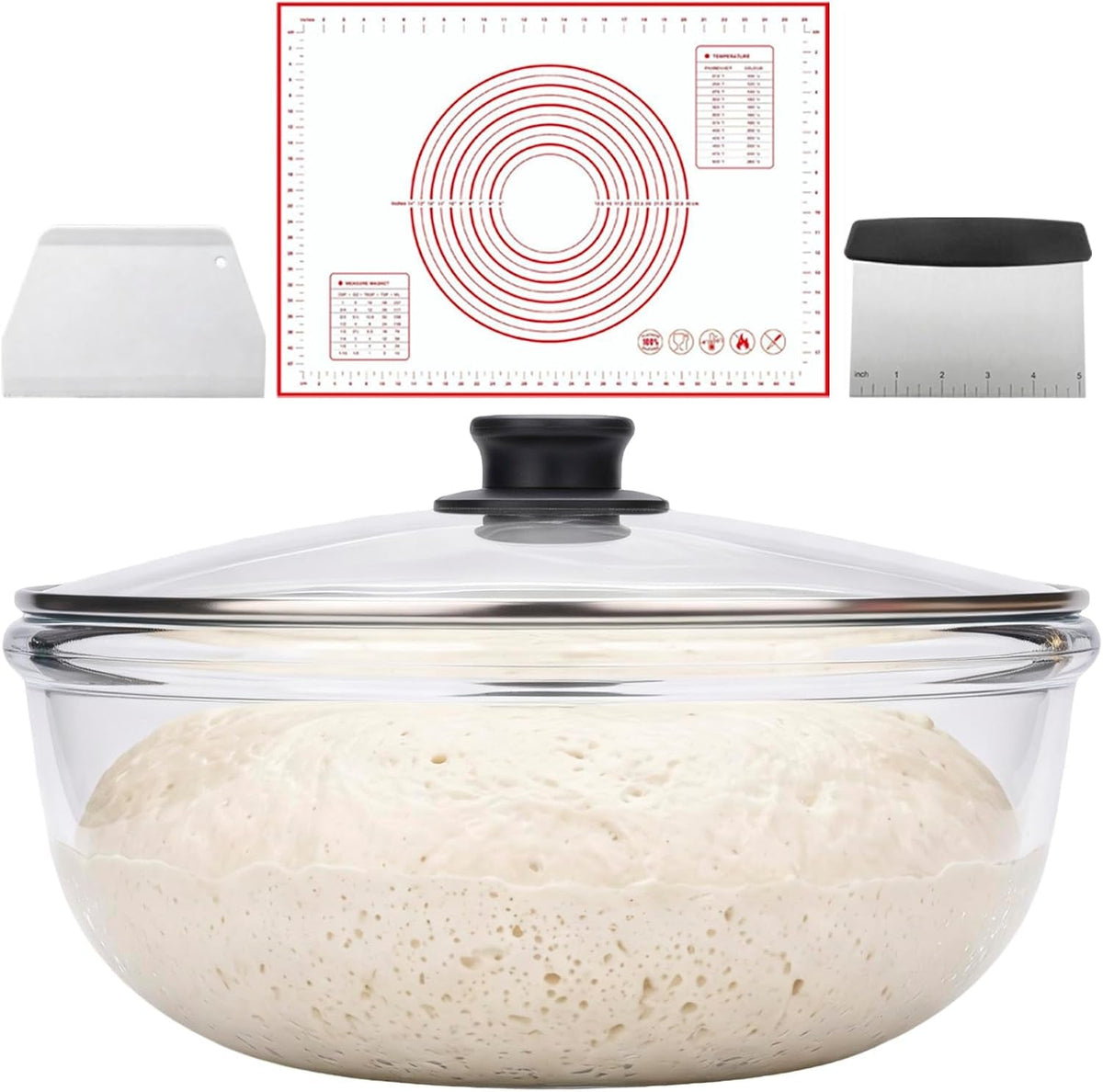 4-pcs-kit-6-qt-large-glass-mixing-bowl-with-lid-baking-mat-dough-cutter