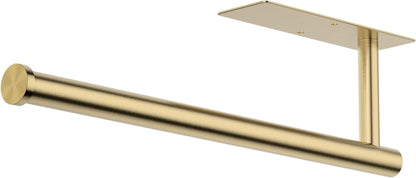 Paper Towel Holder under Cabinet, Self-Adhesive,No Drilling, Stainless Steel, Wall-Mounted for Kitchen and Bathroom, Easy Install, Durable, Space-Saving, Ideal for Home, RV (Gold, 1 Pack)1