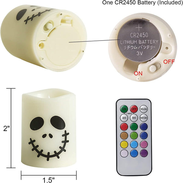 Halloween Flameless Votive Candles Color Changing with Remote Timer6