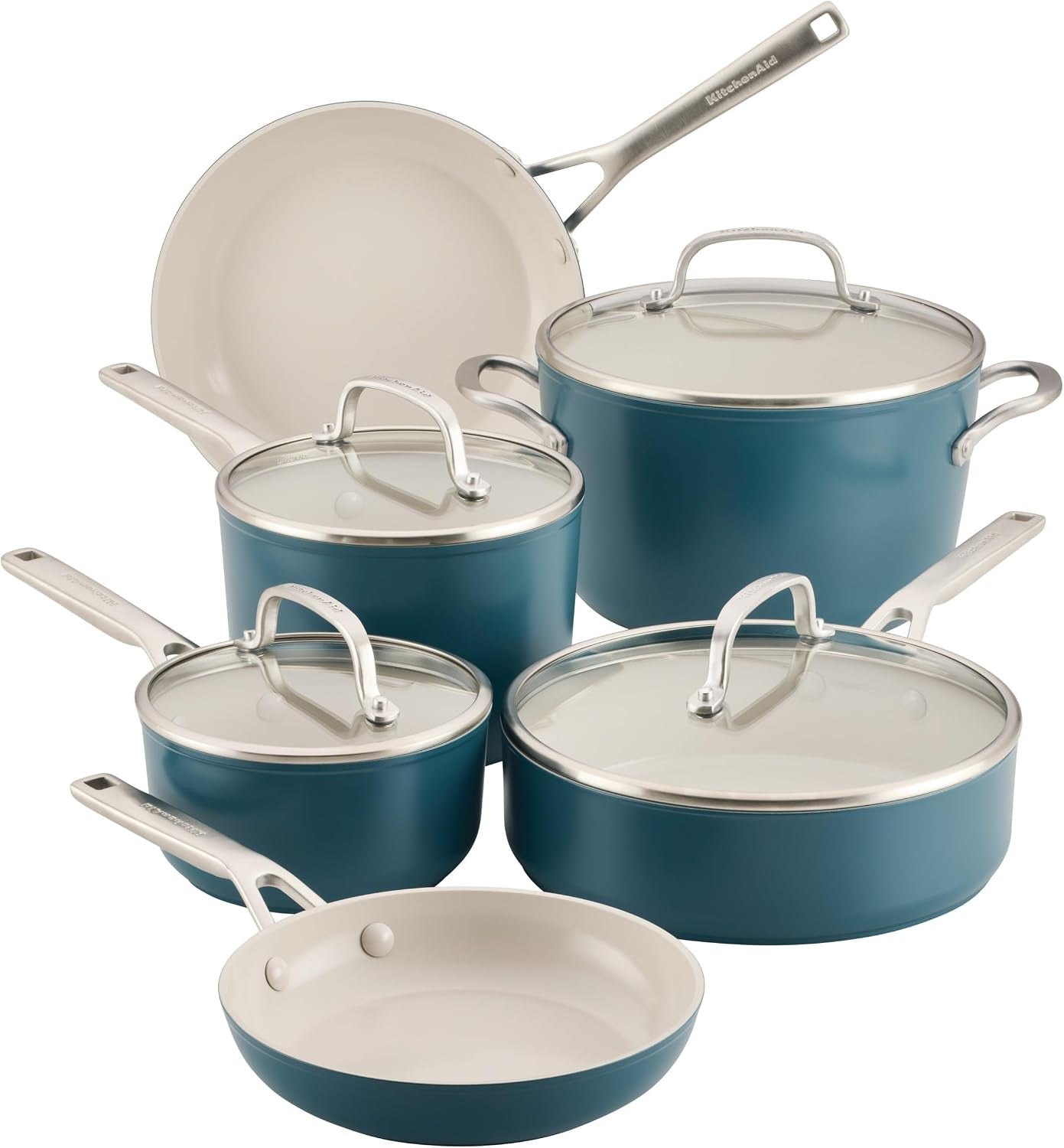 kitchenaid-hard-anodized-ceramic-induction-pots-and-pans-dishwasher-safe-includes-saucepans-stockpot-saute-pan-frying-pans-skillets-and-lids-10-piece-cookware-set-agave-blue