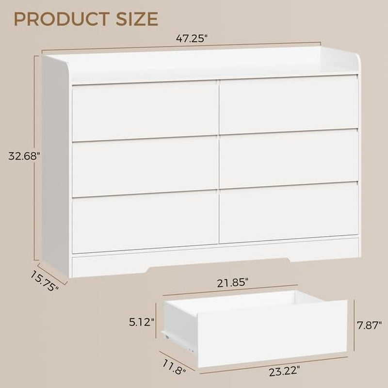 white-dresser-for-bedroom-6-drawer-dresser-chest-of-drawers