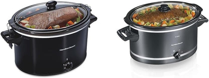 Slow Cooker, Extra Large 10 Quart, Stay or Go Portable with Lid Lock, Dishwasher Safe & Slow Cooker with 3 Cooking Settings, Dishwasher-Safe Stoneware Crock & Glass1