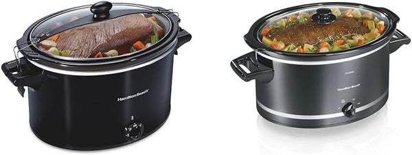 Slow Cooker, Extra Large 10 Quart, Stay or Go Portable with Lid Lock, Dishwasher Safe & Slow Cooker with 3 Cooking Settings, Dishwasher-Safe Stoneware Crock & Glass1