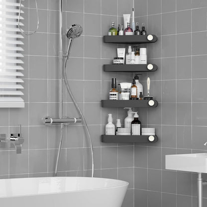 Plastic Shower Caddy Corner (For 90° Only), 4 Pack, Black3