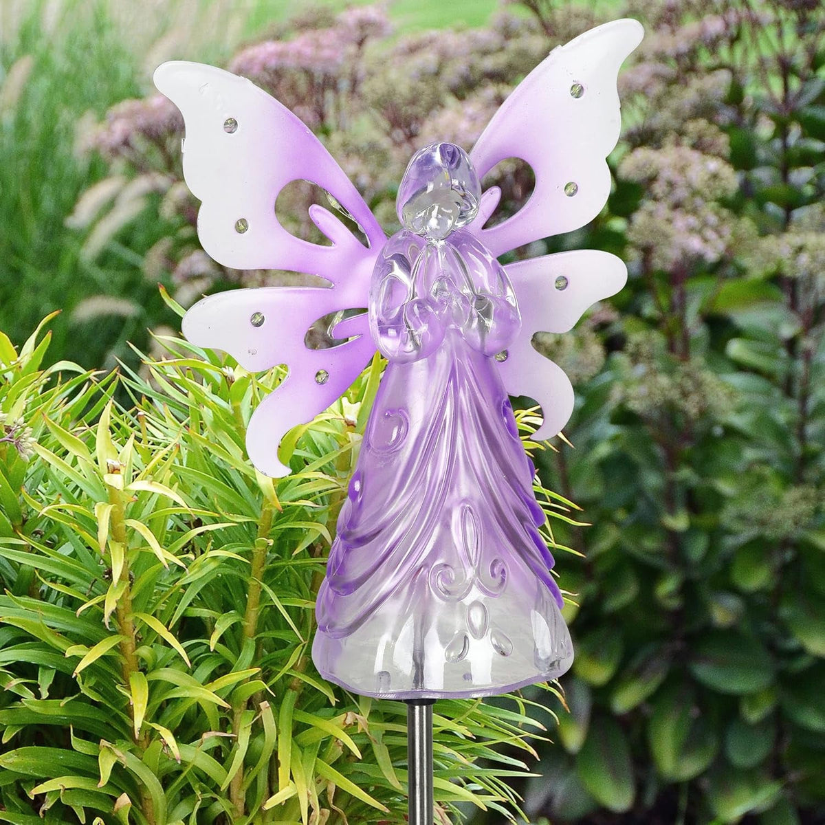 garden-solar-lights-decorative-angel-garden-stake-13-leds-cute-yard-and-pathway-decor-purple-7-x-40-inch