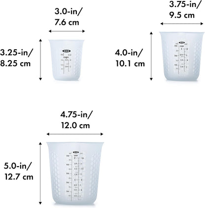 OXO Good Grips 3 Piece Squeeze & Pour Silicone Measuring Cup Set6