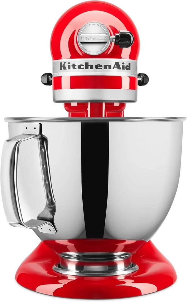 Kitchenaid Artisan Series 5 Quart Tilt Head Stand Mixer with Pouring Shield KSM150PS, Cherry Tomato Bundle with Deco Essentials Exclusive CPS 1 Year Extended Protection Pack2