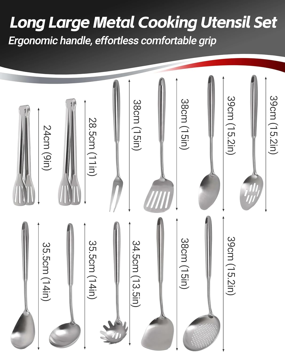 304-stainless-steel-kitchen-utensils-set-11pcs-all-metal-cooking-tools-set-with-tongs-turner-ladle-skimmer-serving-spoon-15-long-handle-dishwasher-safe-kitchen-utensil-starter-set