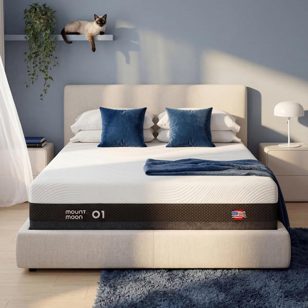 King Memory Foam Mattress - 12 Inch Size Mattress Gel Memory Foam Mattress in a Box, Extra Spinal Alignment for Back Pain Relief & Motion Isolation Cool Night Sleep - Certipur-Us, Made in USA1