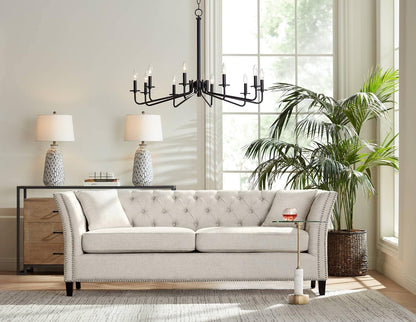 Philip 28 1/4" Tall Table Lamps Set of 2 Gray Wash Cottage Coastal Modern | White Living Room Bedroom House Bedside Nightstand Home Office Family Tapered Drum Shade10