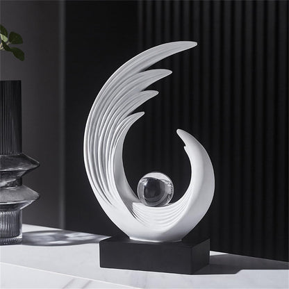 Modern Sculptures Dinning Room Shelf Decor Home Décor Accents | Abstract Art Accessories Decoration for Coffee Table Entryway Console Office Desk Living Room Shelves Housewarming Gift7