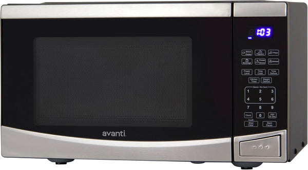 Microwave Oven 900-Watts Compact with 10 Power Levels and 6 Pre Cooking Settings, Speed Defrost, Electronic Control Panel and Glass Turntable, 0.9-Cu.Ft., Stainless Steel5