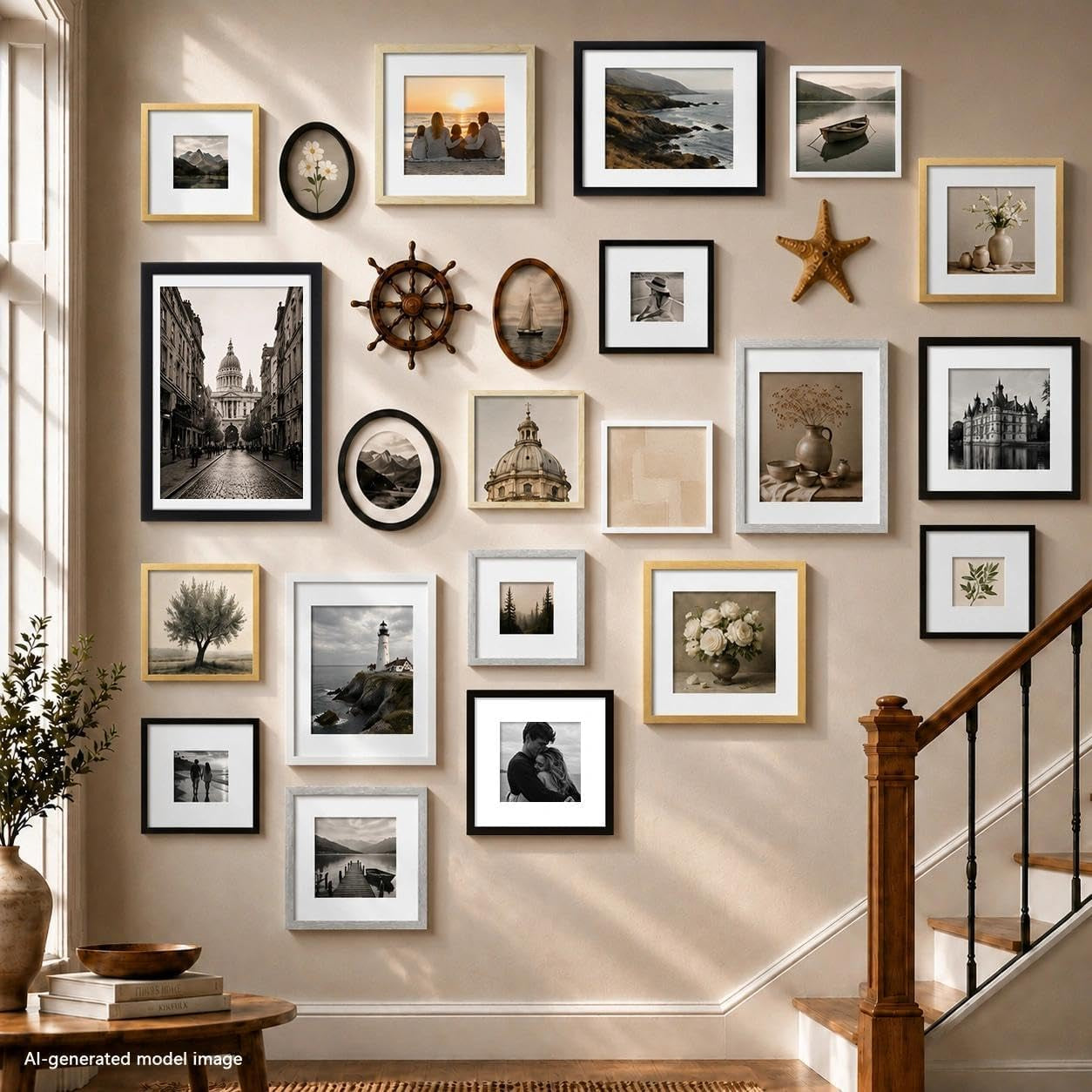 12x12-black-picture-frame-8x8-with-mat-set-of-9
