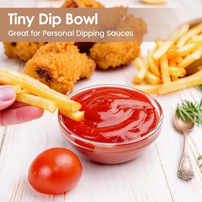 3.5In 4Oz Small Glass Bowls, Mini Glass Containers, Ramekins, Prep, Pinch Bowl, Stackable Condiment Containers, for Prep, Dips, Nuts, Snacks, Candy Meal Prep Bowls, Dessert Bowls3