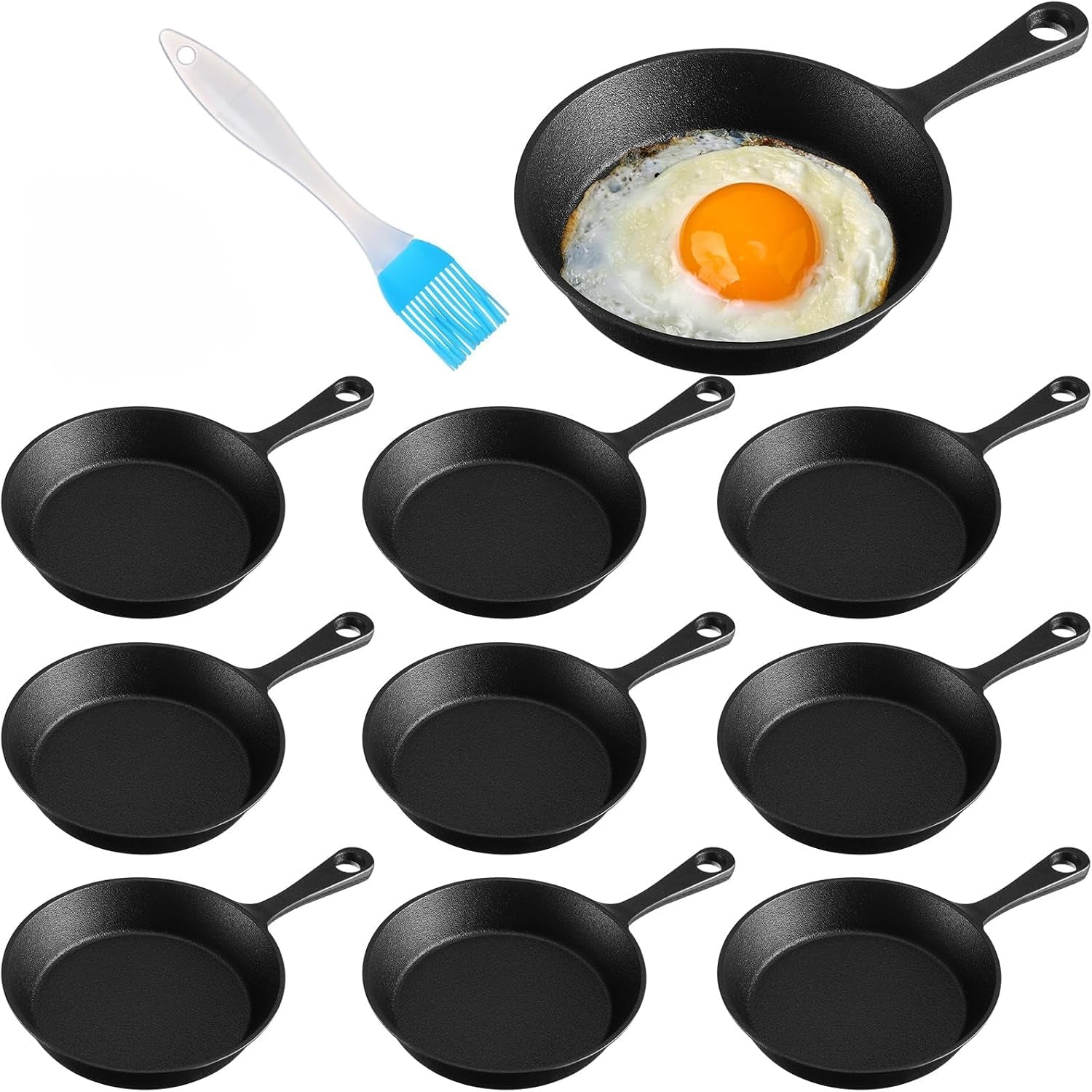 10-sets-4-inches-cast-iron-skillets-mini-black-iron-nonstick-frying-pan-small-sizzling-plate-egg-pan-cast-pot-bundle-with-oil-brush-for-indoor-and-outdoor-restaurant-kitchen-small-sizzling-plate-indoor-outdoor-cooking-egg-pan-bundle-with-brush-individual-serving-dishes-for-restaurant-kitchen