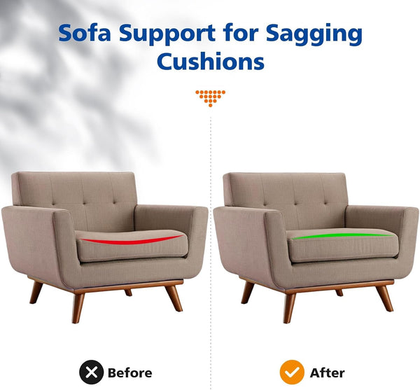 Couch Cushion Support for Sagging Seat,20"X20"X2" Curved 40D High Density Foam Cushion,Sagging Couch Support for Accent Chair,Sofa,Blue Set of 15