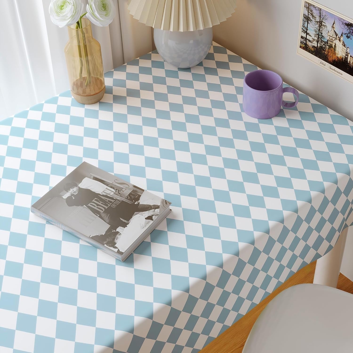 rectangle-table-cloth-100-waterproof-tablecloth-oil-proof-spill-proof-vinyl-table-cloth-wipe-clean-plastic-table-cover-for-dining-camping-indoor-and-outdoor-52-x-70-blue-checkered