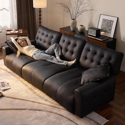 Oversized Sectional Couches for Living Room, Modular Leather Cloud Couch5
