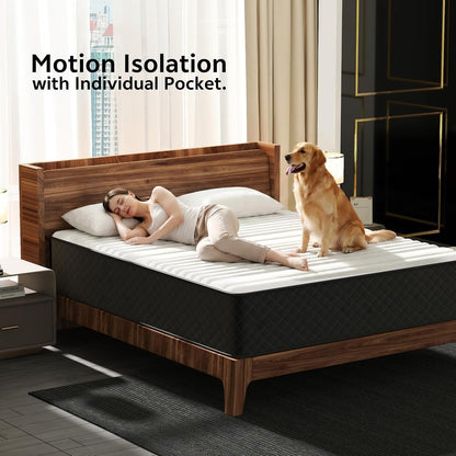 12 Inch Queen Hybrid Mattress in a Box, Firm Pocket Spring | Gel Foam, Pressure & Pain Relief, Motion Isolation, Certipur-Us Certified, Gel Memory Foam Layer4