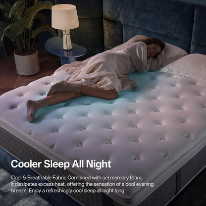 King Mattress, 14 Inch Medium Firm Hybrid with Motion Isolation | Breathable Hybrid Comfort with Responsive Support, Motion Isolation, Reinforced Edges, and Certipur-Us Certified Foam.8