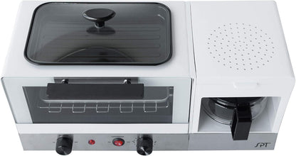 BM-1120W: 3-In-1 Breakfast Maker, Stainless Steel & White2