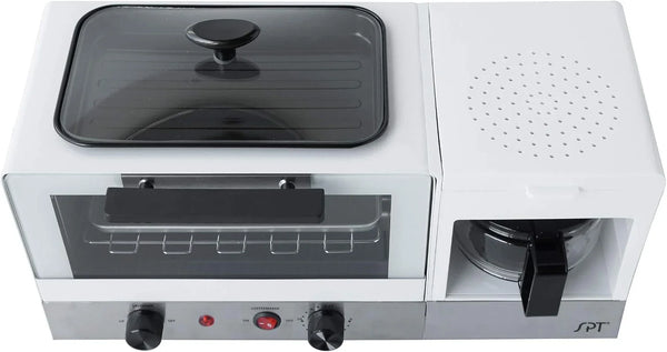 BM-1120W: 3-In-1 Breakfast Maker, Stainless Steel & White2