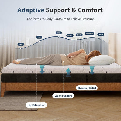 3 Inch Gel Infused Memory Foam Mattress Topper Queen Size, White5