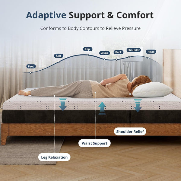 3 Inch Gel Infused Memory Foam Mattress Topper Queen Size, White5