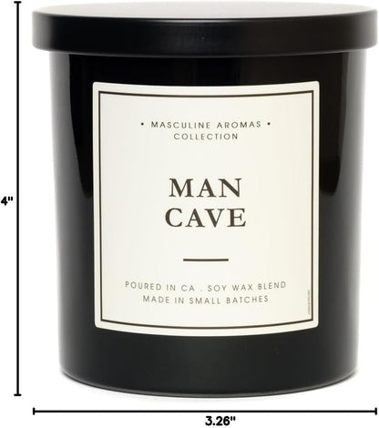LEOBEN CO – Man Cave Scented Mens Candle – 9Oz, Masculine Collection Design – 50 Hr Burn Time – Poured in California Using Vegan Soy Wax and Essential Oils – Made in Small Batches6