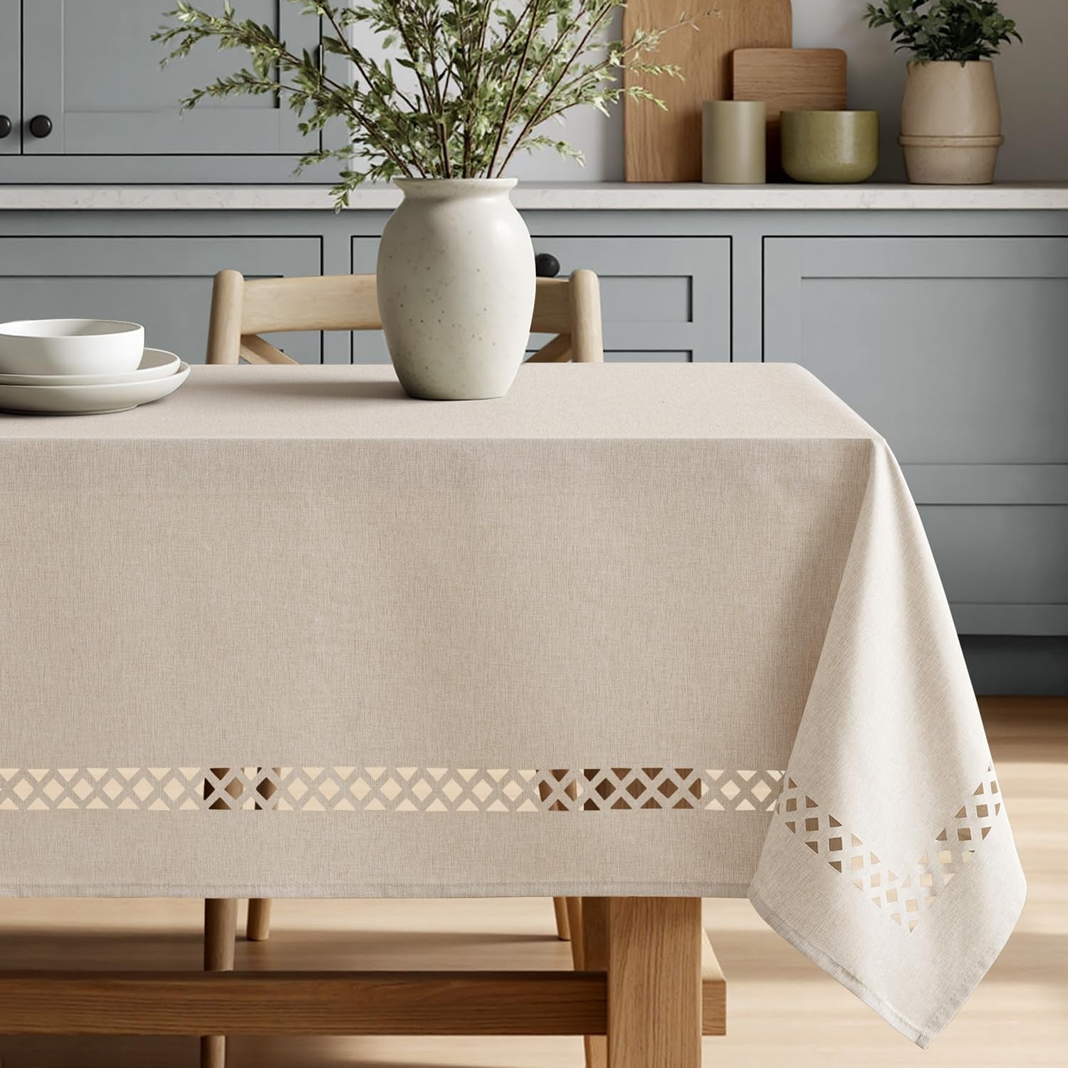 beige-rectangle-tablecloth-with-decorative-cutouts-52x70-inch-waterproof-stain-resistant-shrink-proof-table-cloth-farmhouse-style-for-dining-wedding-kitchen-party-outdoor