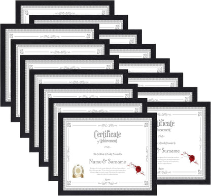 15 Pack 8.5 X 11 Certificate Frame, Black 8.5 by 11 Picture Frames1