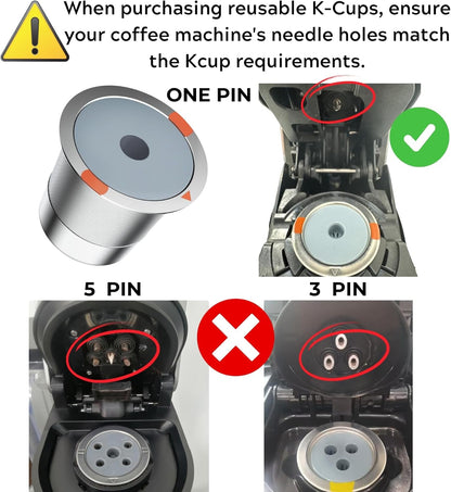 Reusable K Cups and Coffee Pods,Universal Stainless Steel K Cups for Keurig 2.0 and 1.0 Coffee Makers Machine(2Pack)4